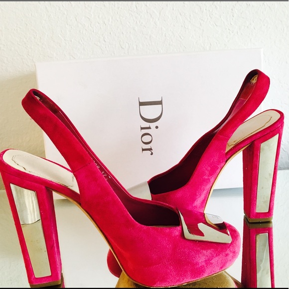 Christian Dior Suede Square heels
